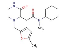 N-cyclohexyl-N-methyl-2-{1-[(5-methyl-2-furyl)methyl]-3-oxo-2-piperazinyl}acetamide
