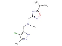 1-(4-chloro-3-methyl-1H-pyrazol-5-yl)-N-[(5-isopropyl-1,2,4-oxadiazol-3-yl)methyl]-N-methylmethanamine