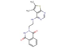 2-{2-[(5,6-dimethylthieno[2,3-d]pyrimidin-4-yl)amino]ethyl}-2,3-dihydrophthalazine-1,4-dione
