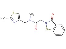 N-methyl-N-[(2-methyl-1,3-thiazol-4-yl)methyl]-2-(3-oxo-1,2-benzisothiazol-2(3H)-yl)acetamide