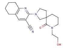2-[7-(2-hydroxyethyl)-6-oxo-2,7-diazaspiro[4.5]dec-2-yl]-5,6,7,8-tetrahydro-3-quinolinecarbonitrile
