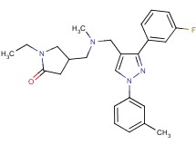 1-ethyl-4-{[{[3-(3-fluorophenyl)-1-(3-methylphenyl)-1H-pyrazol-4-yl]methyl}(methyl)amino]methyl}-2-pyrrolidinone