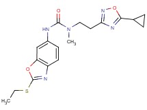 N-[2-(5-cyclopropyl-1,2,4-oxadiazol-3-yl)ethyl]-N'-[2-(ethylthio)-1,3-benzoxazol-6-yl]-N-methylurea