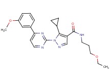 5-cyclopropyl-N-(3-ethoxypropyl)-1-[4-(3-methoxyphenyl)-2-pyrimidinyl]-1H-pyrazole-4-carboxamide