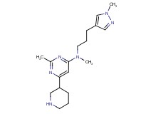 N,2-dimethyl-N-[3-(1-methyl-1H-pyrazol-4-yl)propyl]-6-piperidin-3-ylpyrimidin-4-amine