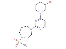 1-{2-[4-(methylsulfonyl)-1,4-diazepan-1-yl]pyrimidin-4-yl}piperidin-3-ol
