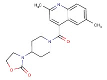 3-{1-[(2,6-dimethyl-4-quinolinyl)carbonyl]-4-piperidinyl}-1,3-oxazolidin-2-one