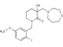 1-(2-fluoro-5-methoxybenzyl)-3-hydroxy-3-(1,4-oxazepan-4-ylmethyl)piperidin-2-one