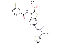 methyl 3-[(3-fluorobenzoyl)amino]-6-({methyl[1-(2-thienyl)ethyl]amino}methyl)thieno[2,3-b]pyridine-2-carboxylate