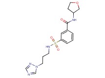 N-(tetrahydrofuran-3-yl)-3-({[3-(1H-1,2,4-triazol-1-yl)propyl]amino}sulfonyl)benzamide