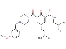 N-isobutyl-5-{[4-(3-methoxybenzyl)-1-piperazinyl]carbonyl}-1-(3-methylbutyl)-4-oxo-1,4-dihydro-3-pyridinecarboxamide