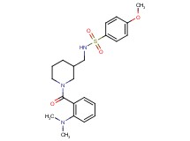 N-({1-[2-(dimethylamino)benzoyl]-3-piperidinyl}methyl)-4-methoxybenzenesulfonamide