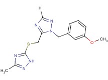 1-(3-methoxybenzyl)-5-{[(3-methyl-1H-1,2,4-triazol-5-yl)thio]methyl}-1H-1,2,4-triazole