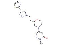 2-methyl-5-(2-{2-[4-(1,3-thiazol-2-yl)-1H-1,2,3-triazol-1-yl]ethyl}morpholin-4-yl)pyridazin-3(2H)-one