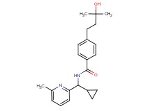 N-[cyclopropyl(6-methyl-2-pyridinyl)methyl]-4-(3-hydroxy-3-methylbutyl)benzamide