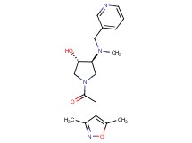 (3S*,4S*)-1-[(3,5-dimethyl-4-isoxazolyl)acetyl]-4-[methyl(3-pyridinylmethyl)amino]-3-pyrrolidinol