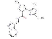(3R*,4R*)-4-(2-ethyl-4-methyl-1H-imidazol-5-yl)-1-methyl-N-(pyrazolo[1,5-a]pyrimidin-3-ylmethyl)pyrrolidine-3-carboxamide