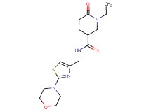 1-ethyl-N-{[2-(4-morpholinyl)-1,3-thiazol-4-yl]methyl}-6-oxo-3-piperidinecarboxamide