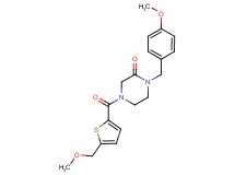 1-(4-methoxybenzyl)-4-{[5-(methoxymethyl)-2-thienyl]carbonyl}-2-piperazinone