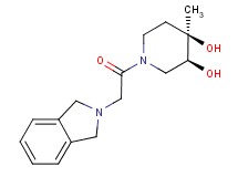 (3S*,4R*)-1-(1,3-dihydro-2H-isoindol-2-ylacetyl)-4-methylpiperidine-3,4-diol