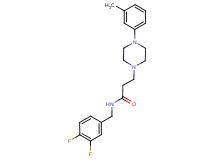 N-(3,4-difluorobenzyl)-3-[4-(3-methylphenyl)-1-piperazinyl]propanamide