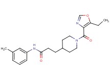 3-{1-[(5-ethyl-1,3-oxazol-4-yl)carbonyl]piperidin-4-yl}-N-(3-methylphenyl)propanamide