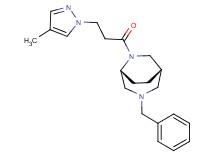 (1S*,5R*)-3-benzyl-6-[3-(4-methyl-1H-pyrazol-1-yl)propanoyl]-3,6-diazabicyclo[3.2.2]nonane