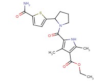 ethyl 5-({2-[5-(aminocarbonyl)-2-thienyl]-1-pyrrolidinyl}carbonyl)-2,4-dimethyl-1H-pyrrole-3-carboxylate