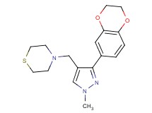 4-{[3-(2,3-dihydro-1,4-benzodioxin-6-yl)-1-methyl-1H-pyrazol-4-yl]methyl}thiomorpholine