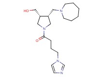 {(3R*,4R*)-4-(1-azepanylmethyl)-1-[4-(1H-imidazol-1-yl)butanoyl]-3-pyrrolidinyl}methanol