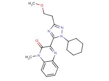 3-[1-cyclohexyl-3-(2-methoxyethyl)-1H-1,2,4-triazol-5-yl]-1-methylquinoxalin-2(1H)-one