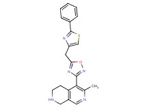 6-methyl-5-{5-[(2-phenyl-1,3-thiazol-4-yl)methyl]-1,2,4-oxadiazol-3-yl}-1,2,3,4-tetrahydro-2,7-naphthyridine hydrochloride