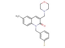 1-(3-fluorobenzyl)-6-methyl-3-(4-morpholinylmethyl)-2(1H)-quinolinone