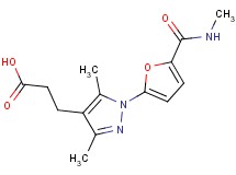 3-(3,5-dimethyl-1-{5-[(methylamino)carbonyl]-2-furyl}-1H-pyrazol-4-yl)propanoic acid