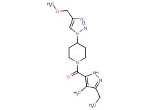 1-[(3-ethyl-4-methyl-1H-pyrazol-5-yl)carbonyl]-4-[4-(methoxymethyl)-1H-1,2,3-triazol-1-yl]piperidine