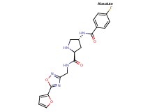 (2S,4R)-4-[(4-fluorobenzoyl)amino]-N-{[5-(2-furyl)-1,2,4-oxadiazol-3-yl]methyl}pyrrolidine-2-carboxamide