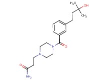 3-{4-[3-(3-hydroxy-3-methylbutyl)benzoyl]-1-piperazinyl}propanamide