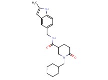 1-(cyclohexylmethyl)-N-[(2-methyl-1H-indol-5-yl)methyl]-6-oxo-3-piperidinecarboxamide