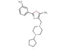 1-cyclopentyl-4-{[5-methyl-2-(3-methylphenyl)-1,3-oxazol-4-yl]methyl}piperazine