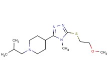1-isobutyl-4-{5-[(2-methoxyethyl)thio]-4-methyl-4H-1,2,4-triazol-3-yl}piperidine