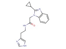 2-(2-cyclopropyl-1H-benzimidazol-1-yl)-N-[2-(1H-imidazol-4-yl)ethyl]acetamide