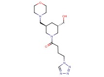 {(3S*,5R*)-5-(4-morpholinylmethyl)-1-[4-(1H-tetrazol-1-yl)butanoyl]-3-piperidinyl}methanol