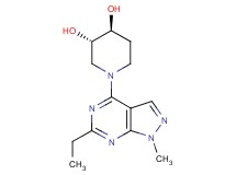 (3S*,4S*)-1-(6-ethyl-1-methyl-1H-pyrazolo[3,4-d]pyrimidin-4-yl)-3,4-piperidinediol