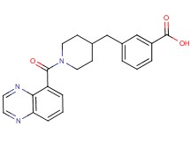 3-{[1-(5-quinoxalinylcarbonyl)-4-piperidinyl]methyl}benzoic acid