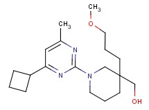 [1-(4-cyclobutyl-6-methyl-2-pyrimidinyl)-3-(3-methoxypropyl)-3-piperidinyl]methanol