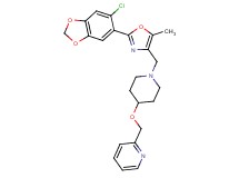 2-{[(1-{[2-(6-chloro-1,3-benzodioxol-5-yl)-5-methyl-1,3-oxazol-4-yl]methyl}-4-piperidinyl)oxy]methyl}pyridine