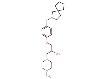 1-[4-(2-azaspiro[4.4]non-2-ylmethyl)phenoxy]-3-(4-methylpiperazin-1-yl)propan-2-ol