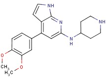 4-(3,4-dimethoxyphenyl)-N-piperidin-4-yl-1H-pyrrolo[2,3-b]pyridin-6-amine