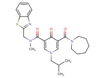 5-(1-azepanylcarbonyl)-N-(1,3-benzothiazol-2-ylmethyl)-1-isobutyl-N-methyl-4-oxo-1,4-dihydro-3-pyridinecarboxamide
