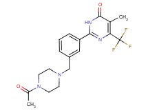 2-{3-[(4-acetylpiperazin-1-yl)methyl]phenyl}-5-methyl-6-(trifluoromethyl)pyrimidin-4(3H)-one